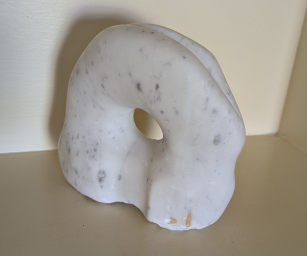 an abstract sculpture made from marble